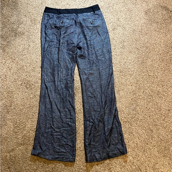Anthropologie Elevenses The Brighton Pants Metallic Virgin Wool Blend Wide Leg 6 - Picture 11 of 11